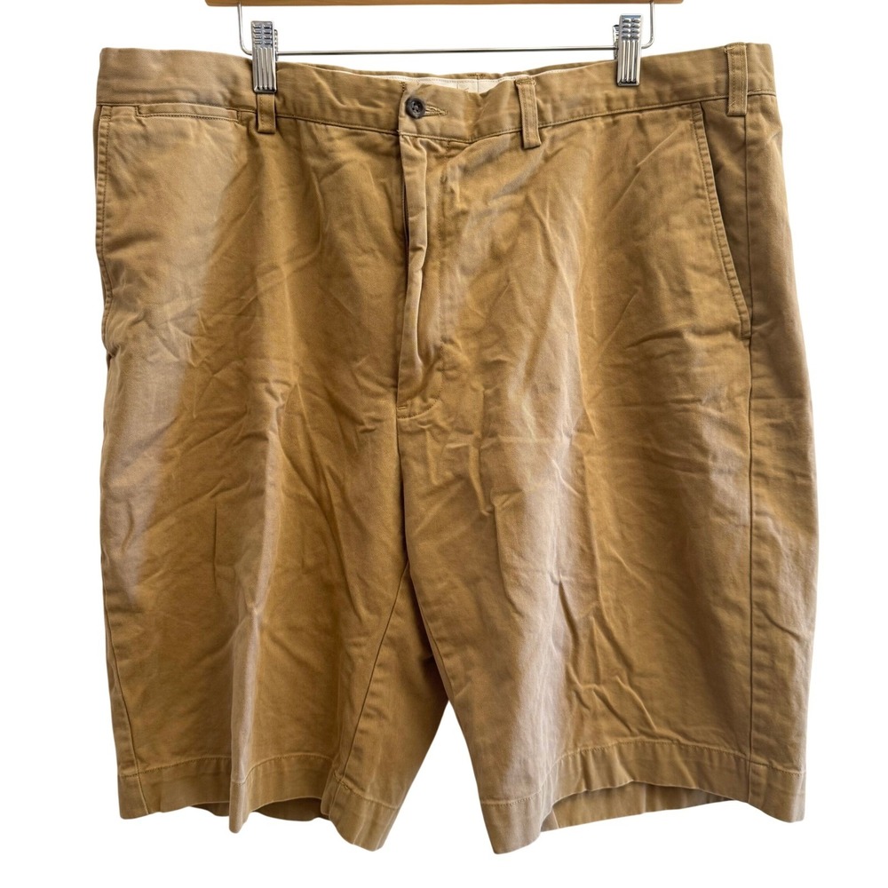 Polo Ralph Lauren Mens Khaki Chino Shorts 42T Tall Long Cotton Twill Tan